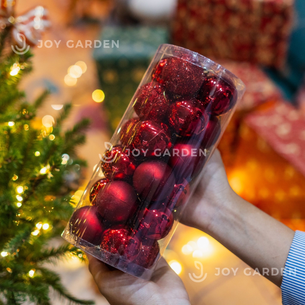 Set 24 Châu 40mm [24pcs Christmas Ball Ornaments 40mm]