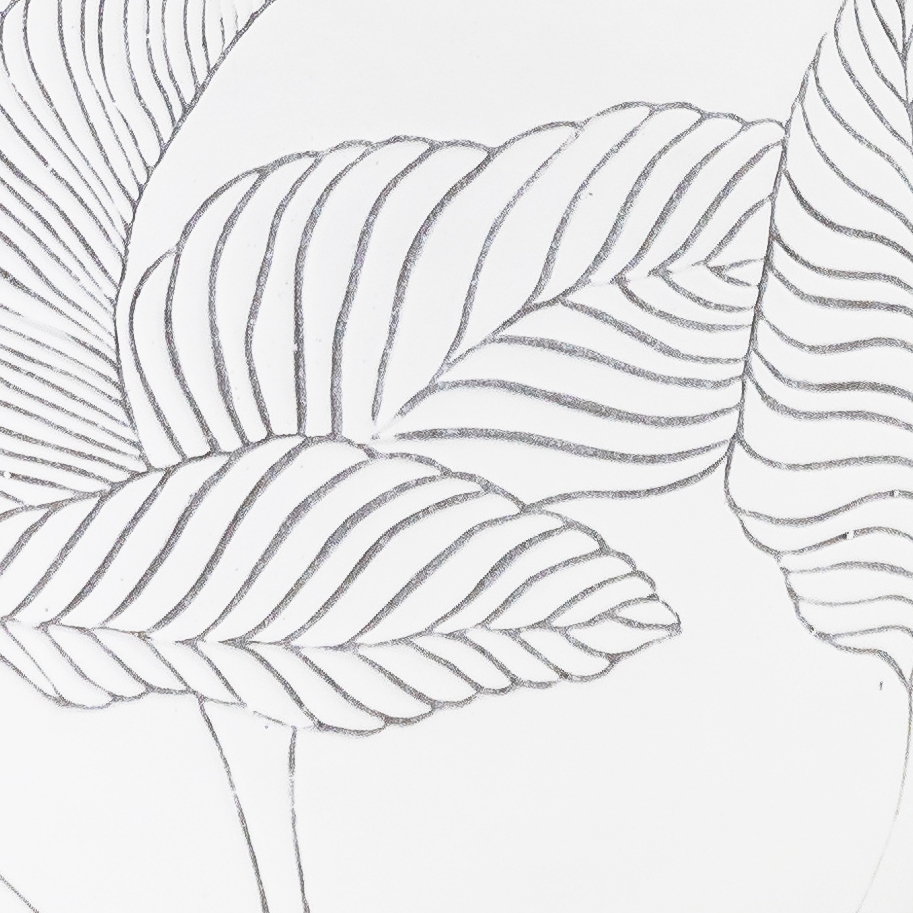 Com.Pot_[Dancing Leaves] (D45H38 White)