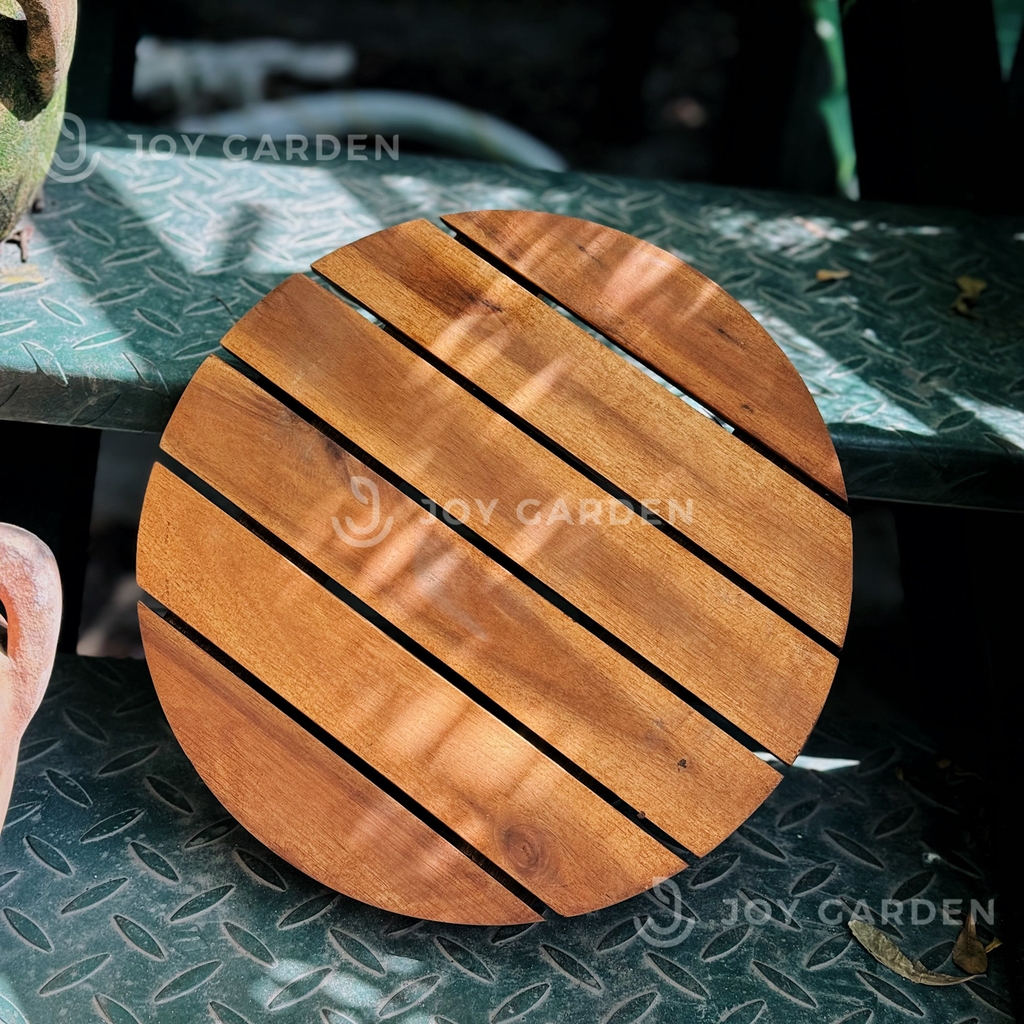 Đế gỗ bánh xe [Wooden Plant Stand with Wheels]