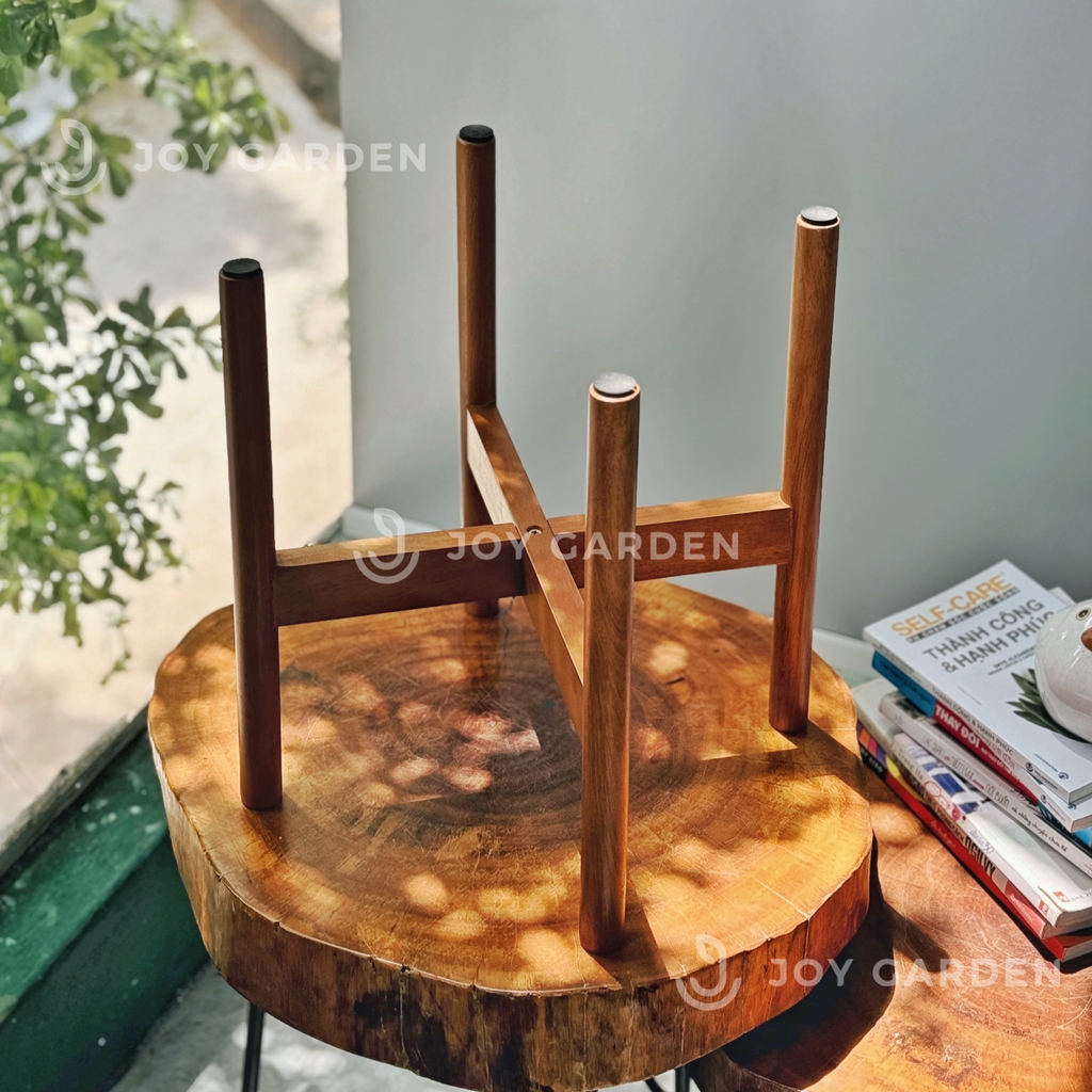 Đôn gỗ [Wooden Plant Stand] (D31H35 Caramel)