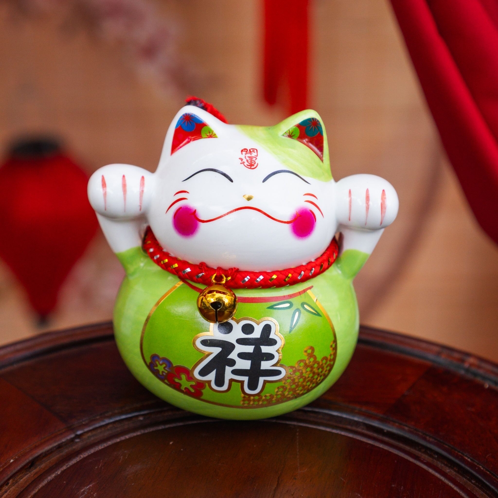 Mèo Sứ Chiêu Tài [size 10x8cm]