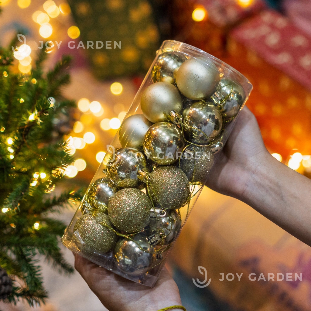 Set 24 Châu 40mm [24pcs Christmas Ball Ornaments 40mm]