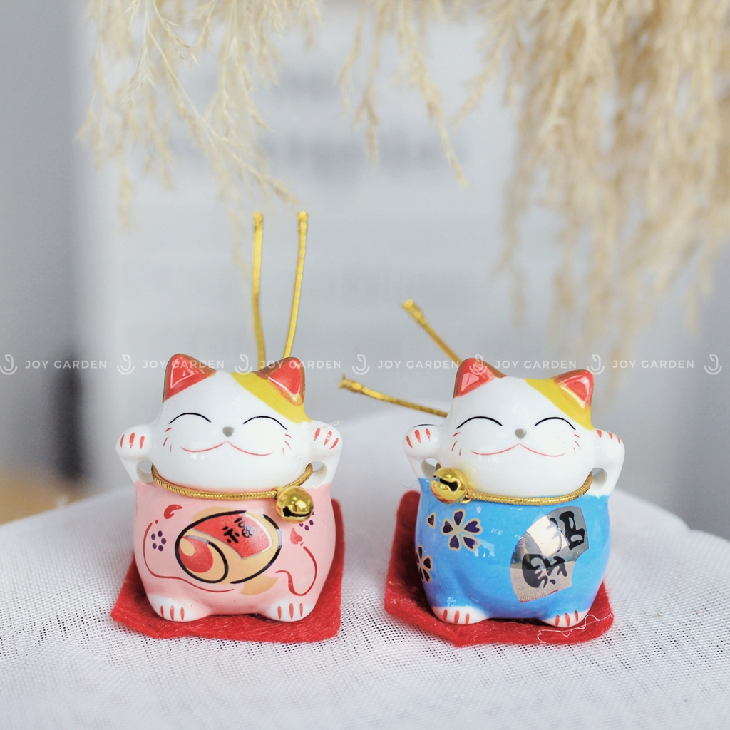 Mèo Sứ Chiêu Tài [size 4x4cm]