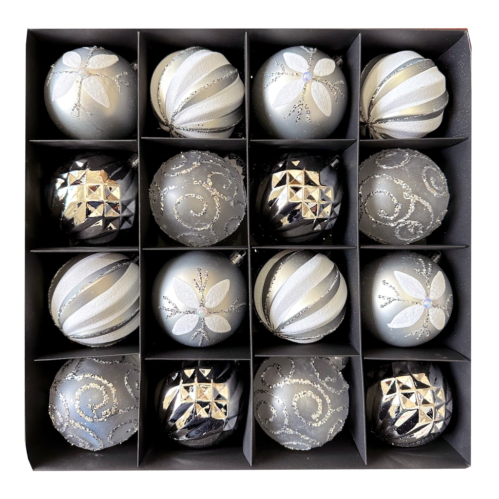 Set 16 Châu 80mm [16pcs Christmas Ball Ornaments 80mm]