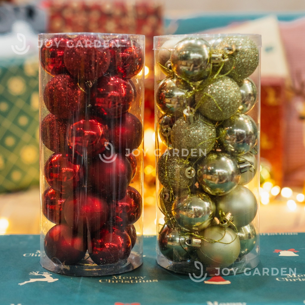 Set 24 Châu 40mm [24pcs Christmas Ball Ornaments 40mm]