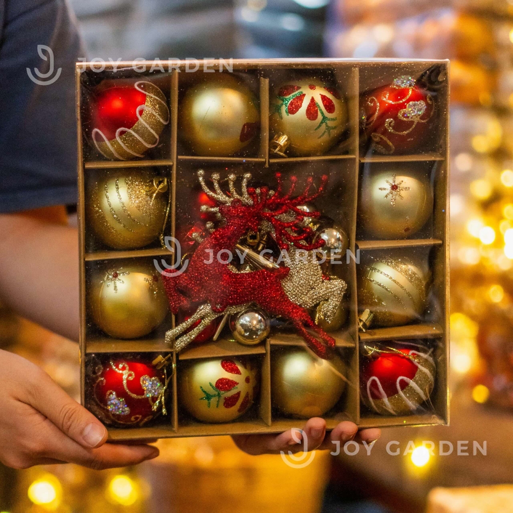 Set Châu 40 món/Tuần lộc [40pcs Christmas Ball Ornaments/Reindeer]