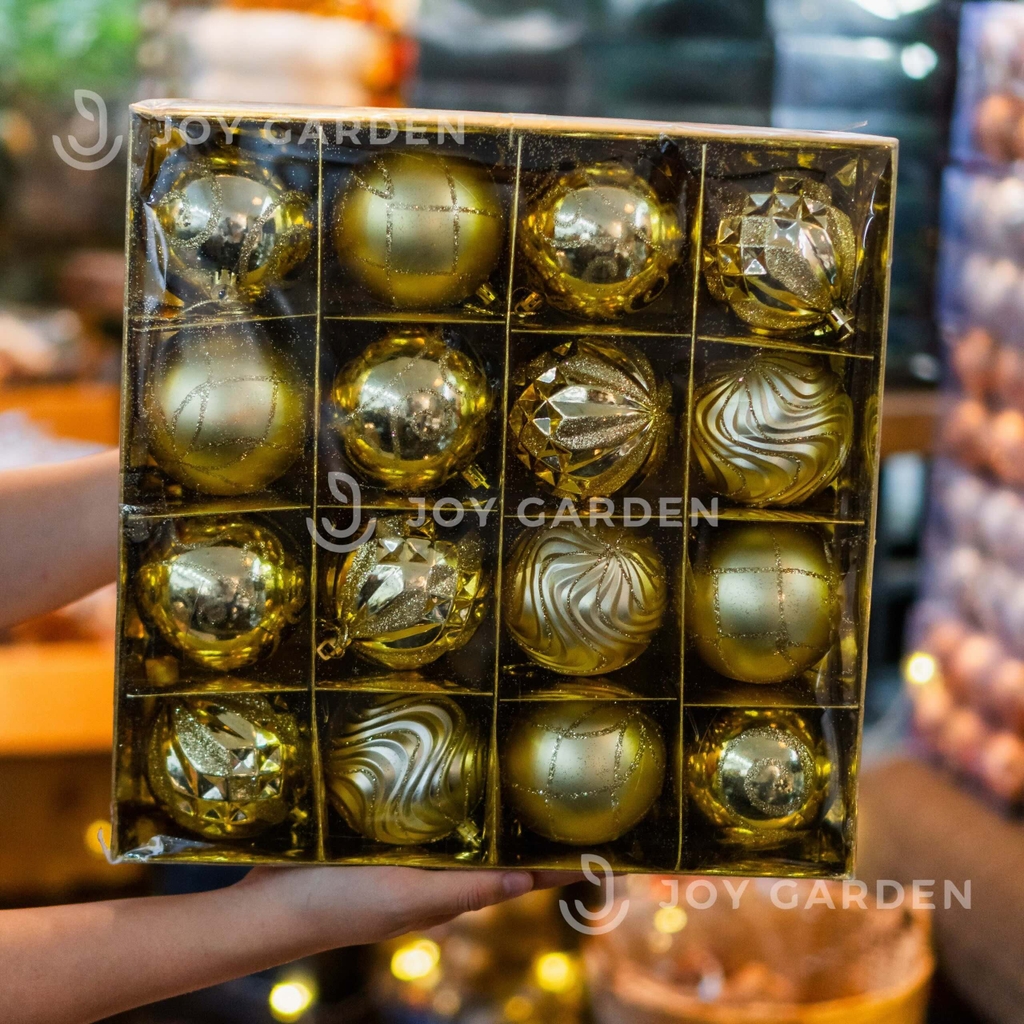 Set 16 Châu 80mm [16pcs Christmas Ball Ornaments 80mm]