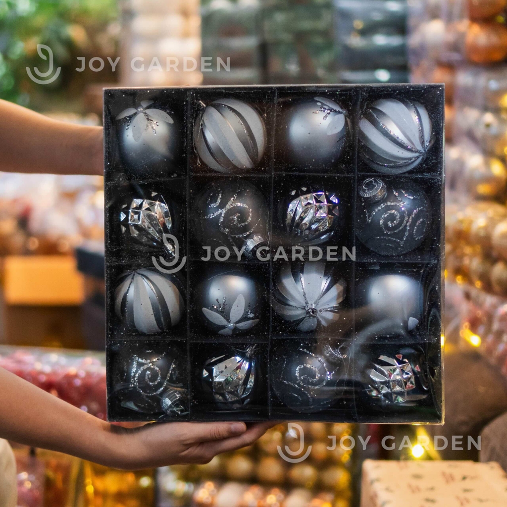 Set 16 Châu 80mm [16pcs Christmas Ball Ornaments 80mm]