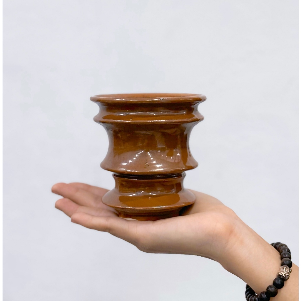 Chậu Quân Hậu cổ điển - Chậu men bát tràng - Trồng sen đá, xương rồng cực độc đáo  | Joy Garden