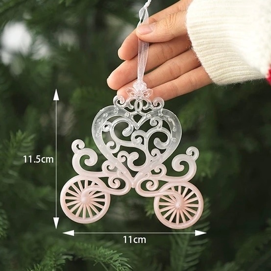 Đồ treo cây thông Tông Trắng Hồng sang trọng