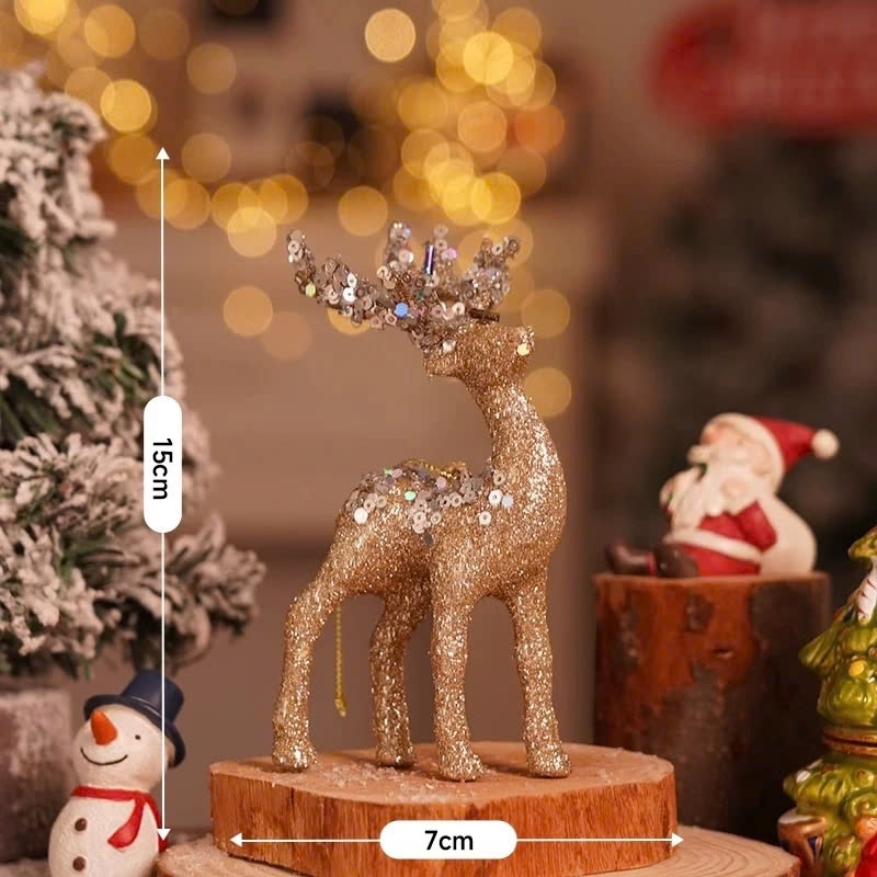 Nai Nhung Tuyết trang trí Giáng sinh phong cách Bắc Âu