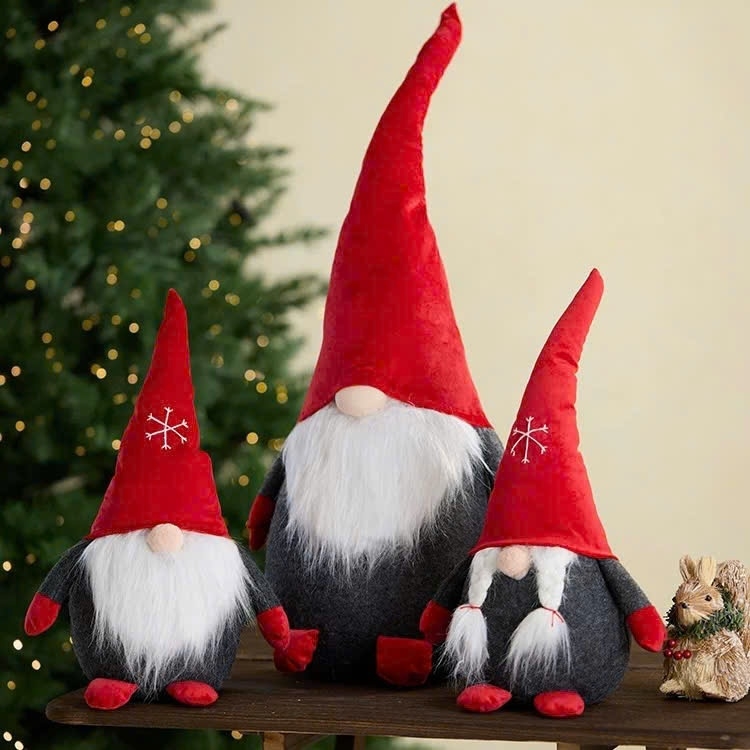 Thần lùn nhồi bông trang trí Giáng Sinh phong cách Bắc Âu