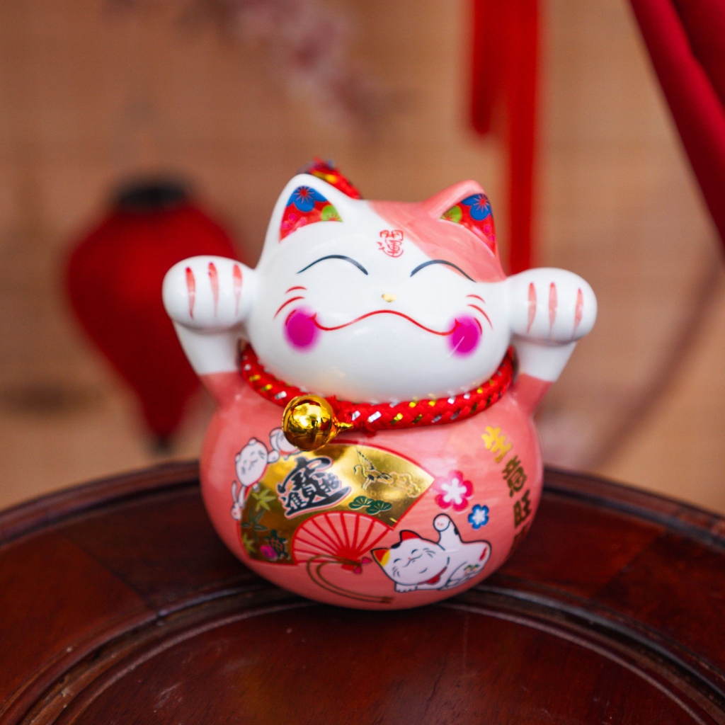 Mèo Sứ Chiêu Tài [size 10x8cm]