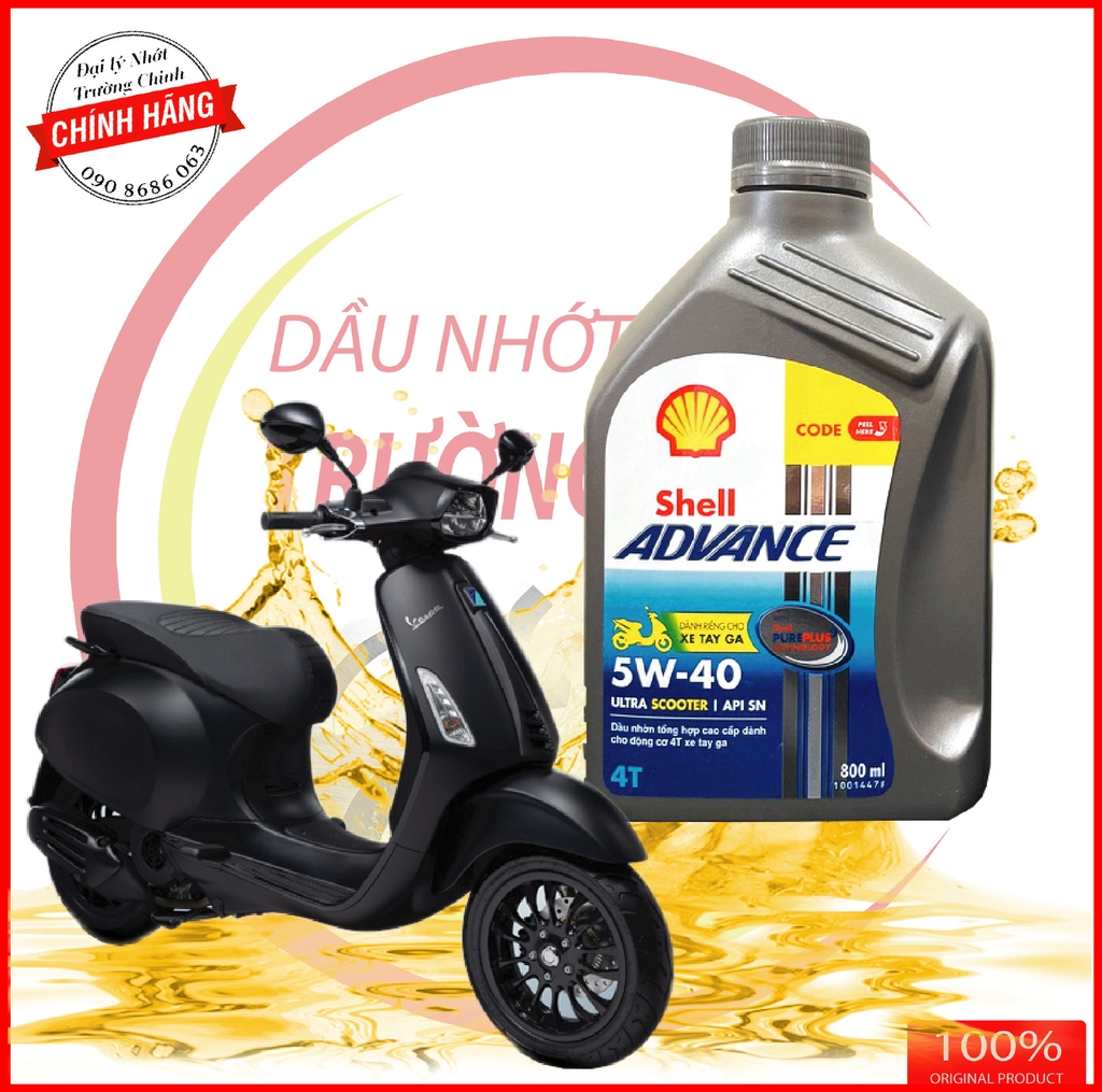 Nhớt Shell Advance Ultra Scooter 5W40 0,8L dành cho xe ga Dầu nhớt ...