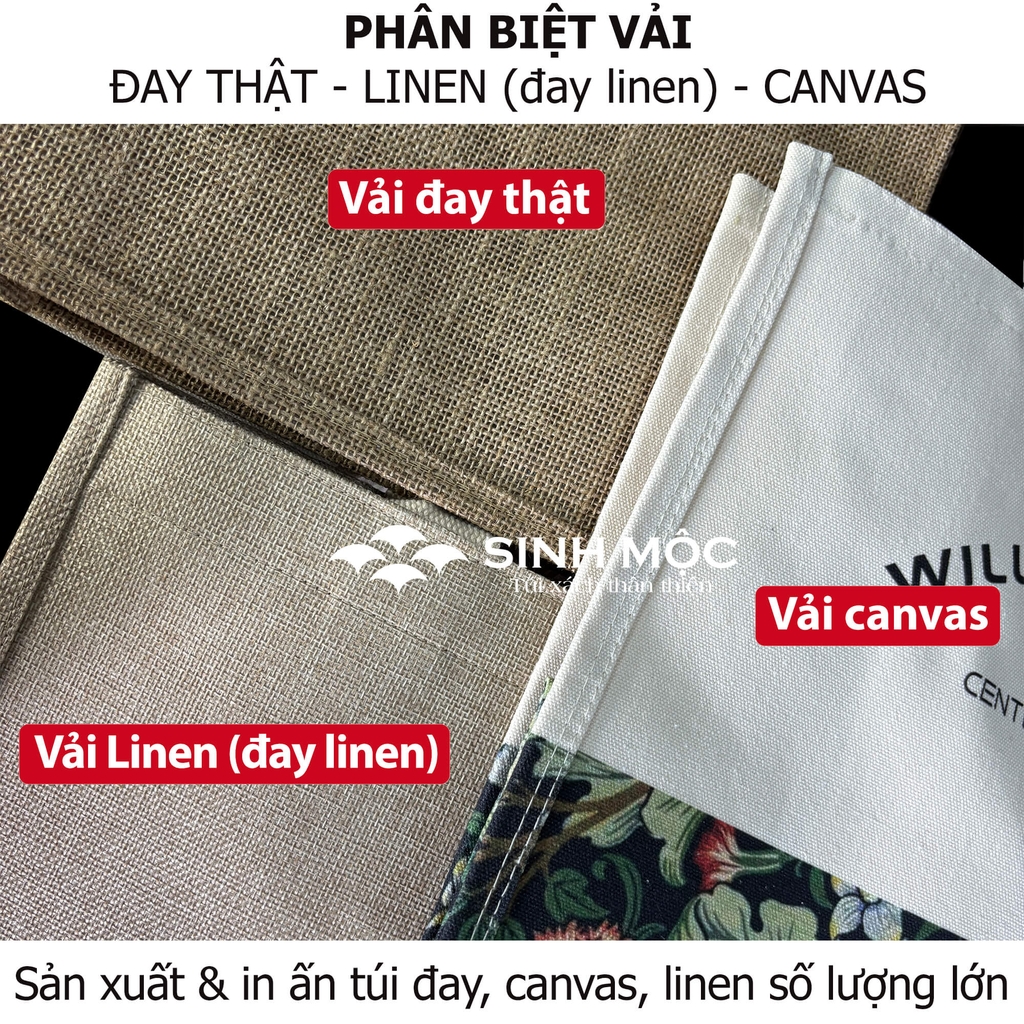 Túi linen họa tiết trống đồng, chống nước, có khóa kéo - M3306 (linen trống đồng)