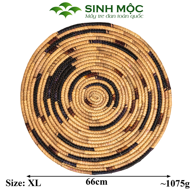 Đĩa treo tường trang trí phòng khách, phòng làm việc, miếng lót lục bình, decor trang trí Sinh Mộc - M2008