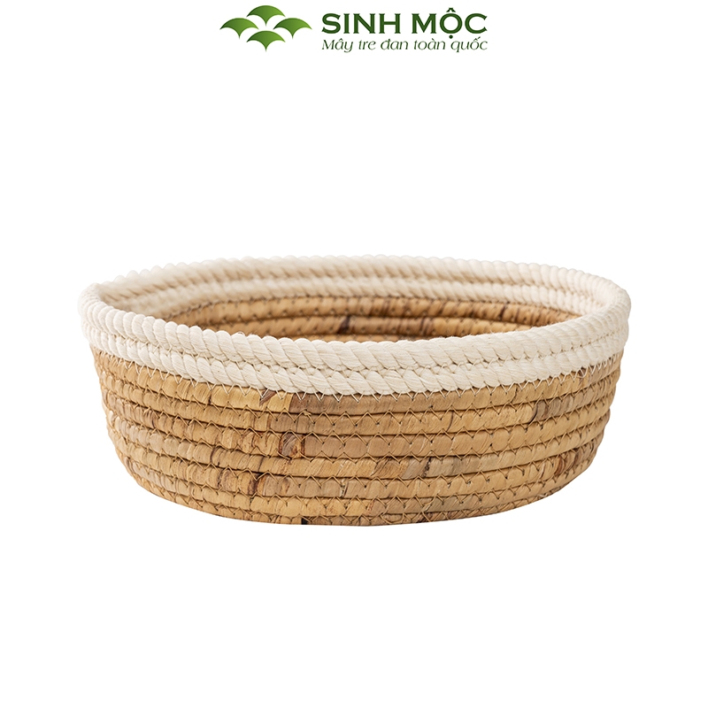 {Giá rẻ} Khay lục bình miệng cotton, ổ mèo lục bình, khay decor đựng đồ cá nhân - M1001