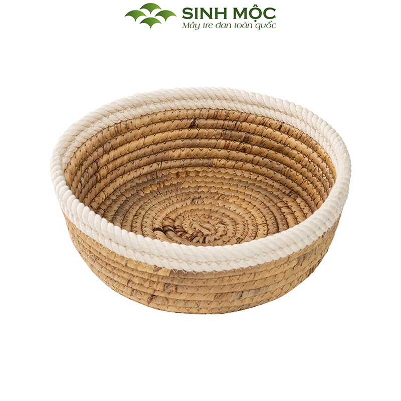 {Giá rẻ} Khay lục bình miệng cotton, ổ mèo lục bình, khay decor đựng đồ cá nhân - M1001