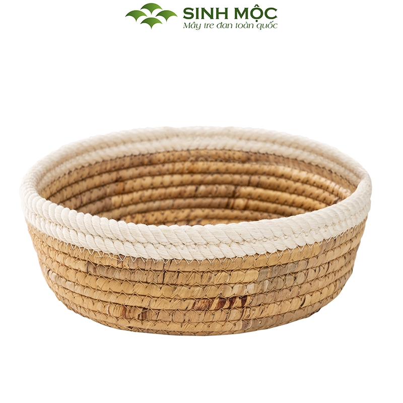 {Giá rẻ} Khay lục bình miệng cotton, ổ mèo lục bình, khay decor đựng đồ cá nhân - M1001