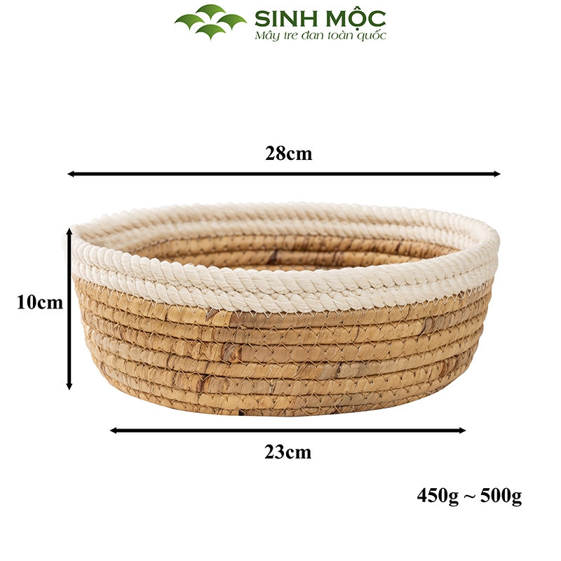 {Giá rẻ} Khay lục bình miệng cotton, ổ mèo lục bình, khay decor đựng đồ cá nhân - M1001