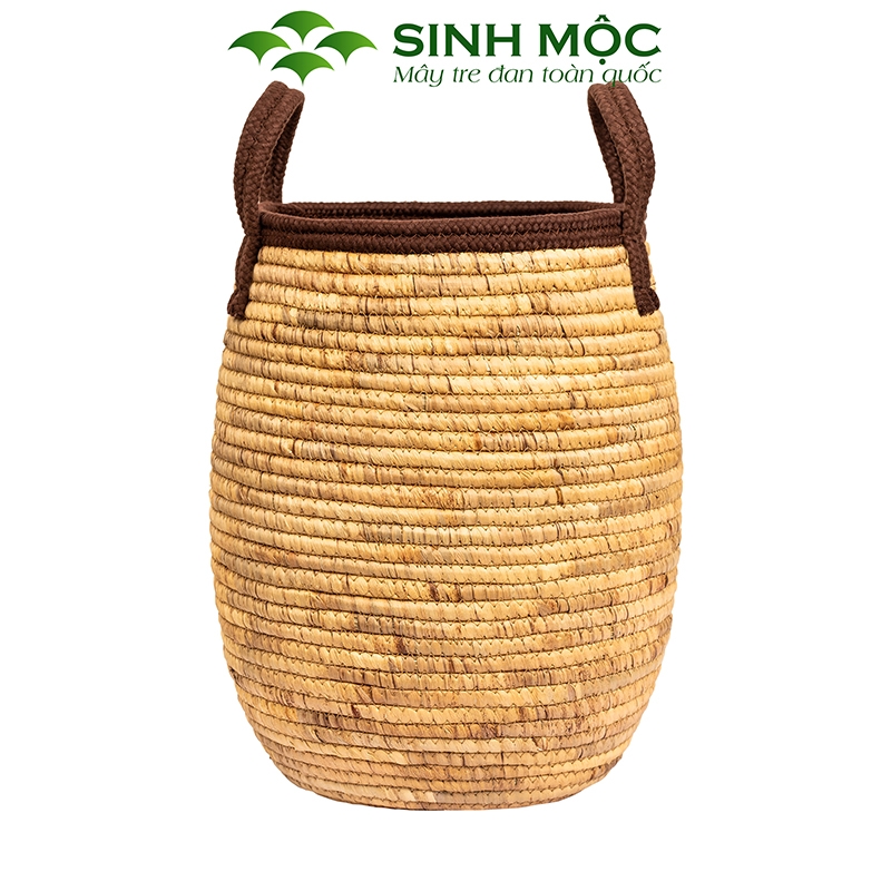 Giỏ đựng đồ đa năng, giỏ lục bình cao cấp, chậu cây trang trí phong cách vintage Sinh Mộc - M1027