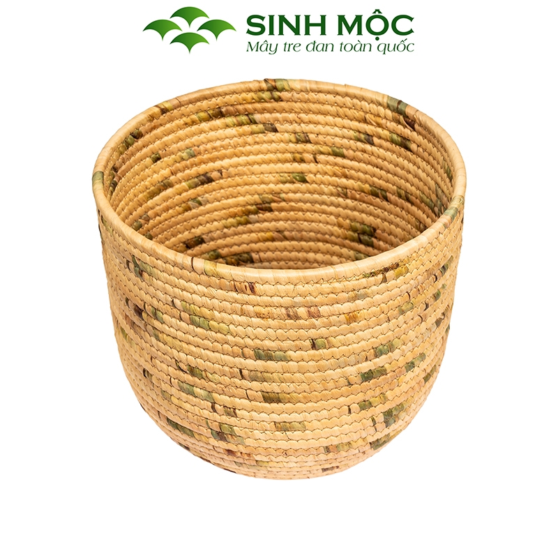 [Xuất khẩu] Giỏ lục bình cao cấp, giỏ đựng đồ đa năng, decor lục bình, chậu cây trang trí Sinh Mộc - M1018