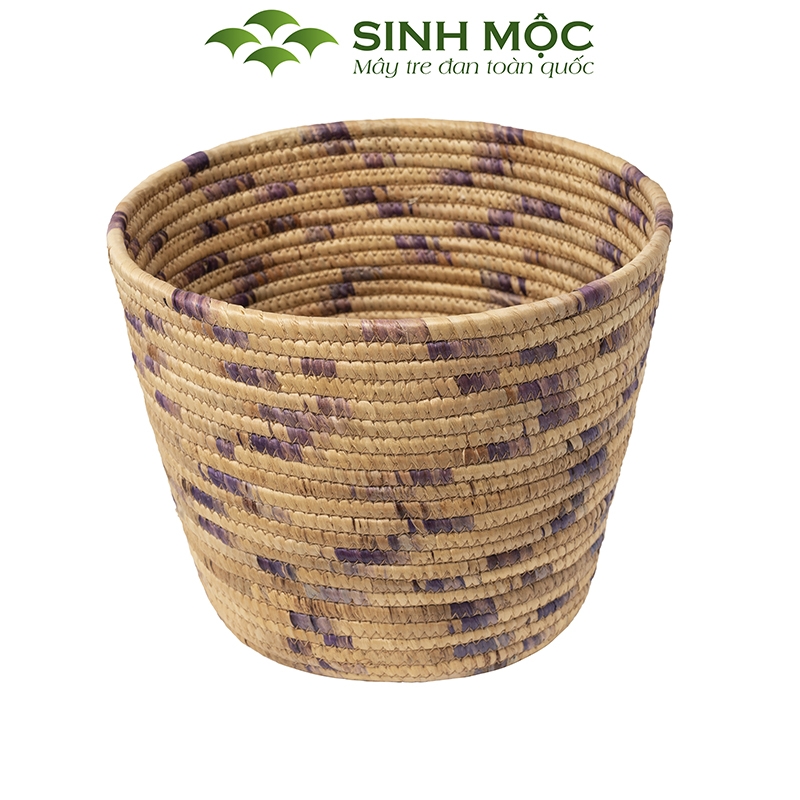 Giỏ lục bình đa năng, giỏ đựng đồ, giỏ trồng cây, decor giỏ bèo Sinh Mộc - M1034