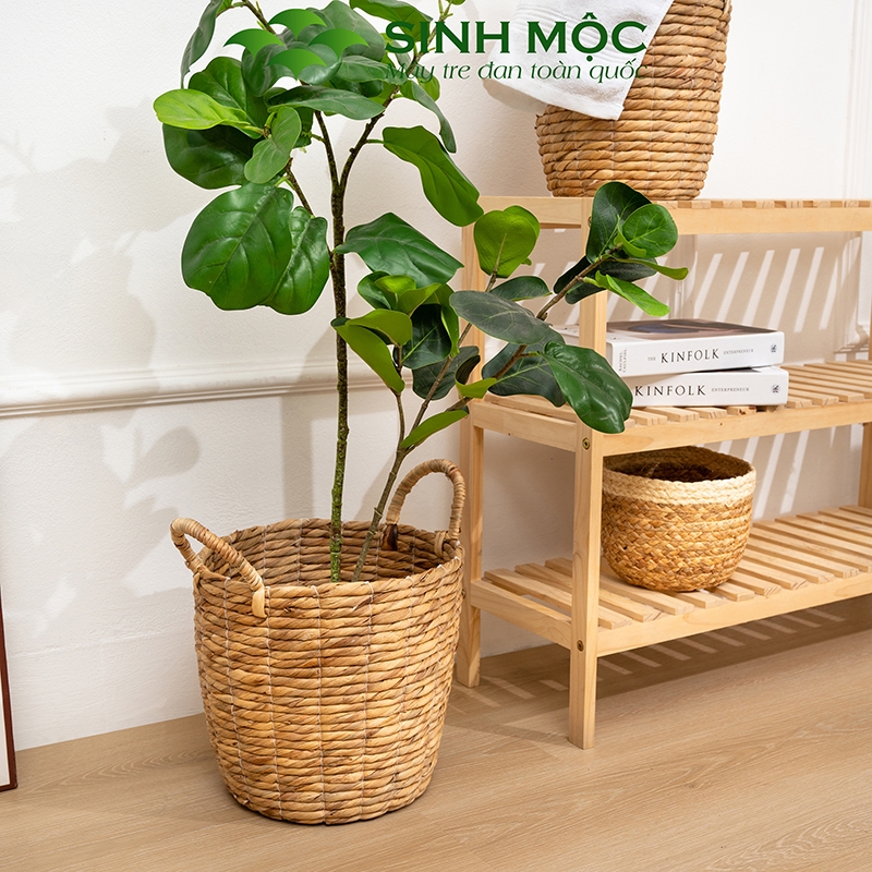 Giỏ lục bình đựng đồ, giỏ đựng quần áo, sọt lục bình, giỏ dựng đồ giặt, giỏ đựng đồ đa năng - M1012