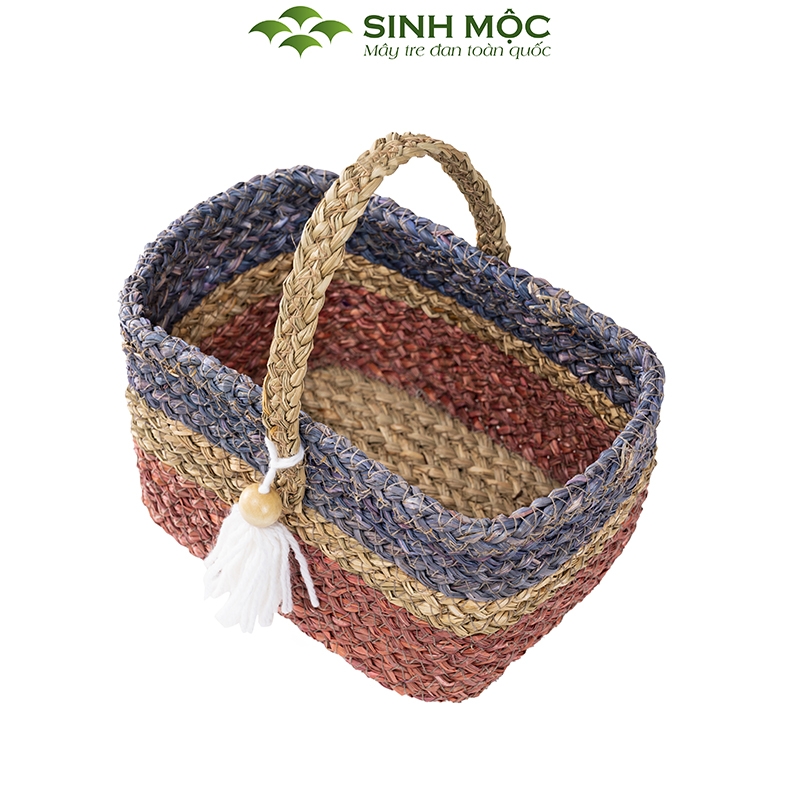 {Hot} Giỏ decor đựng đồ văn phòng, giỏ picnic, đi biển, dã ngoại, giỏ vintage, giỏ cói đựng đồ - M1011