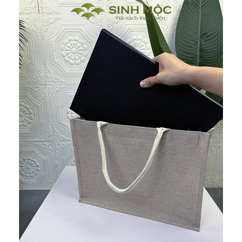 Túi laptop, túi máy tính, túi cói, túi đựng laptop, túi đay - M3301C (Đay linen)