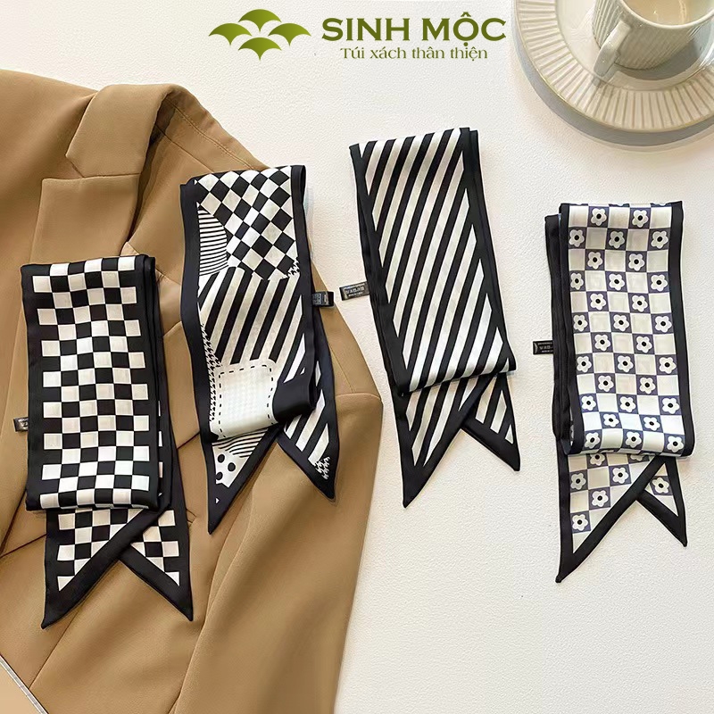 Khăn lụa Hàn Quốc, khăn buộc túi, khăn quấn túi xách - M4004