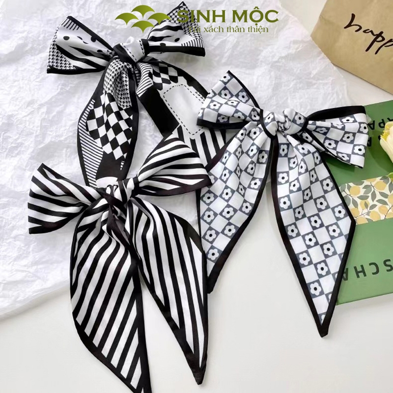 Khăn lụa Hàn Quốc, khăn buộc túi, khăn quấn túi xách - M4004