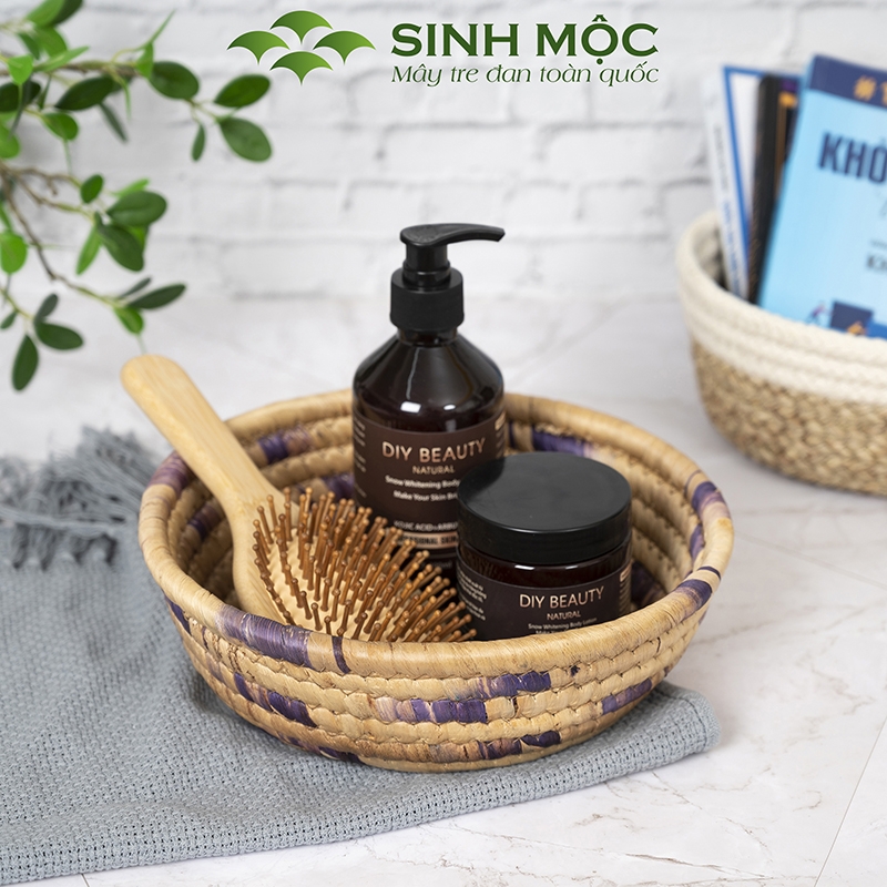 [Giá xưởng] Khay lục bình, decor lục bình, khay đựng đồ đa năng, decor bàn ăn, trang trí phòng khách Sinh Mộc  - M1025
