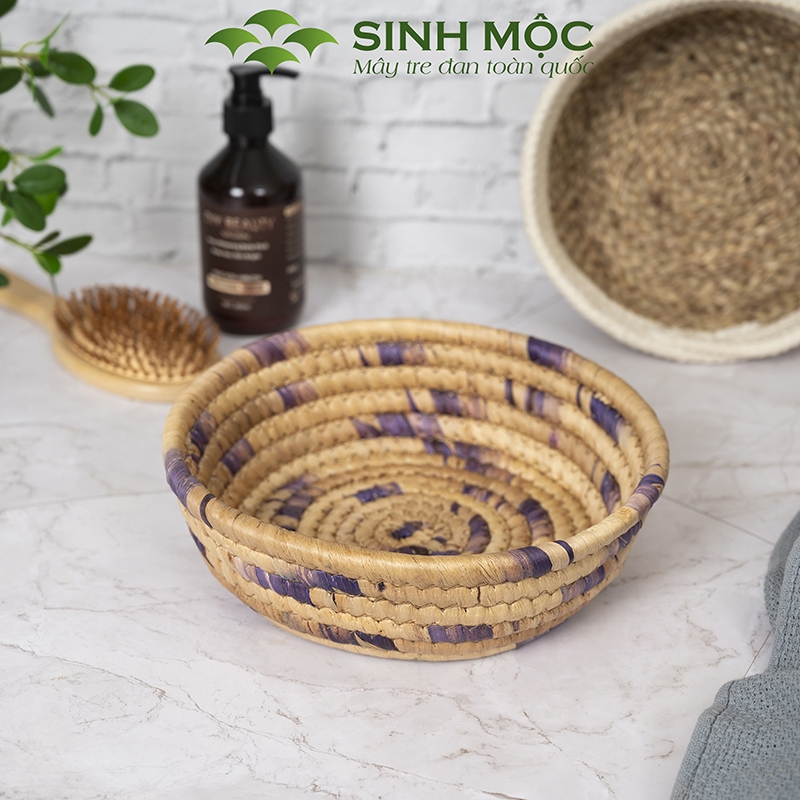 [Giá xưởng] Khay lục bình, decor lục bình, khay đựng đồ đa năng, decor bàn ăn, trang trí phòng khách Sinh Mộc  - M1025