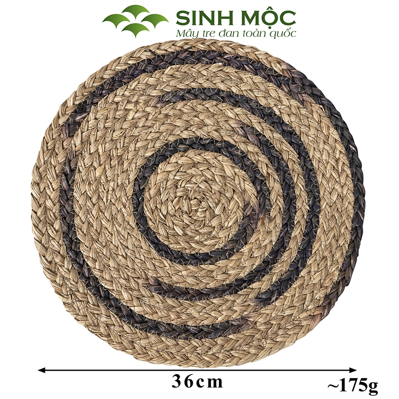 Miếng lót cốc pha xanh rêu, lót cói bàn ăn, lót cốc, lót ly, decor chụp ảnh sản phẩm - M2011
