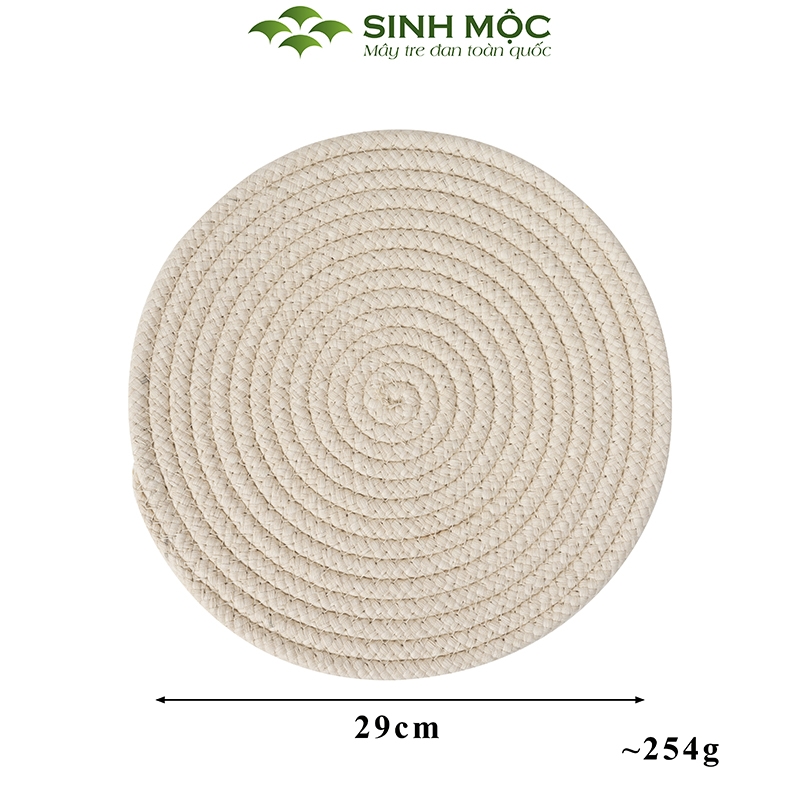 Miếng lót cotton trắng sang trọng, tấm lót bàn ăn cotton, decor trang trí chụp ảnh sản phẩm Sinh Mộc - M2013