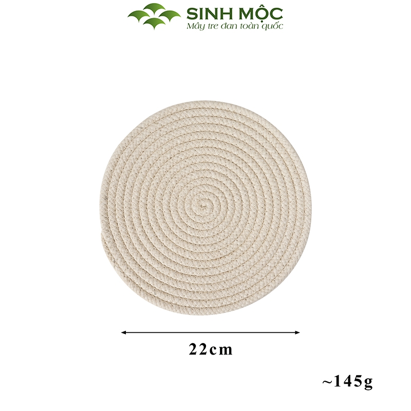 Miếng lót cotton trắng sang trọng, tấm lót bàn ăn cotton, decor trang trí chụp ảnh sản phẩm Sinh Mộc - M2013