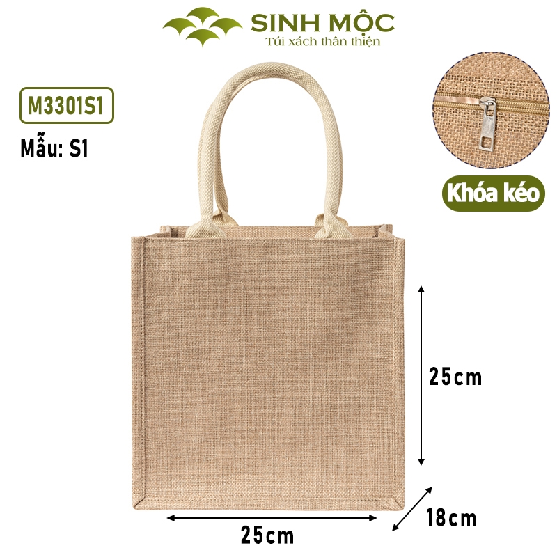 Túi đay linen, túi cói, túi xách, túi đi biển - M3301 (Đay linen)