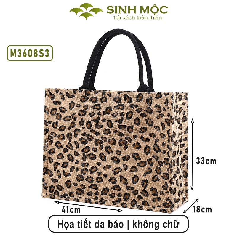 Túi đay cỡ lớn, túi đay to, túi đi làm, túi đựng đồ, Sinh Mộc - M3608
