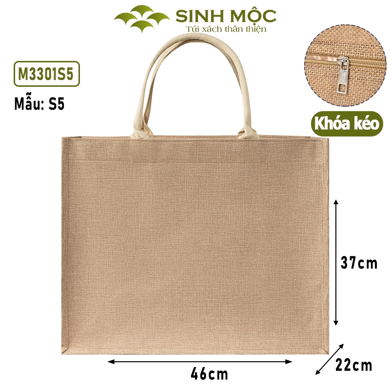 Túi đay linen, túi cói, túi xách, túi đi biển - M3301 (Đay linen)