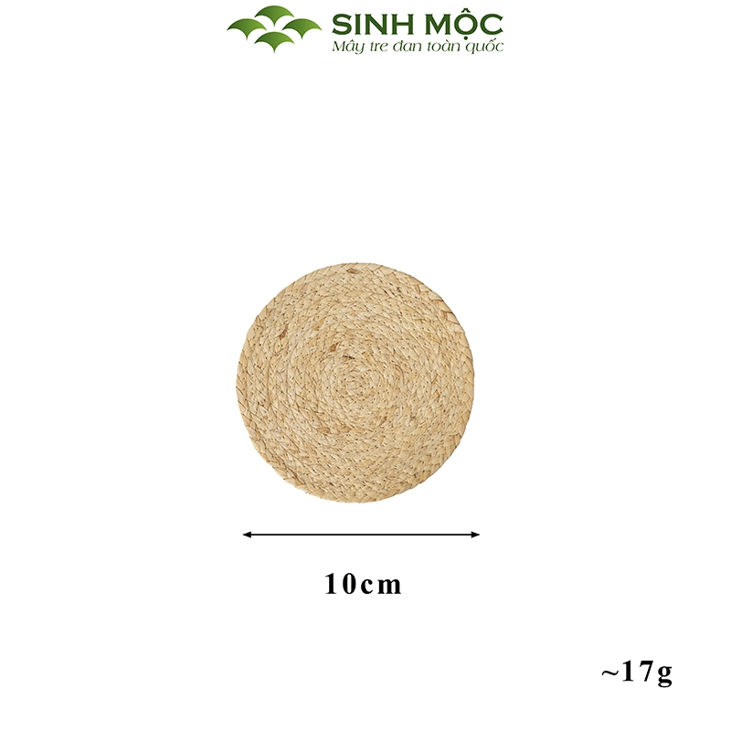 Tấm lót lục bình tự nhiên, lót lục bình trang trí bàn ăn, lót cốc, lót ly lục bình Sinh Mộc - M2014