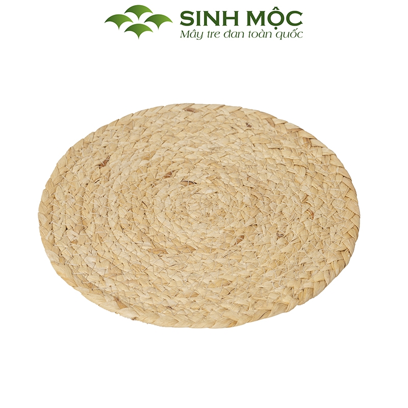 Tấm lót lục bình tự nhiên, lót lục bình trang trí bàn ăn, lót cốc, lót ly lục bình Sinh Mộc - M2014