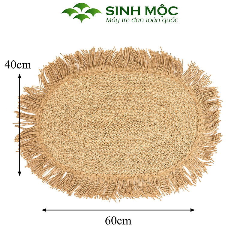 Thảm vintage, thảm chùi chân, decor trang trí phòng khách, cói decor, thảm chụp ảnh Sinh Mộc - M2015