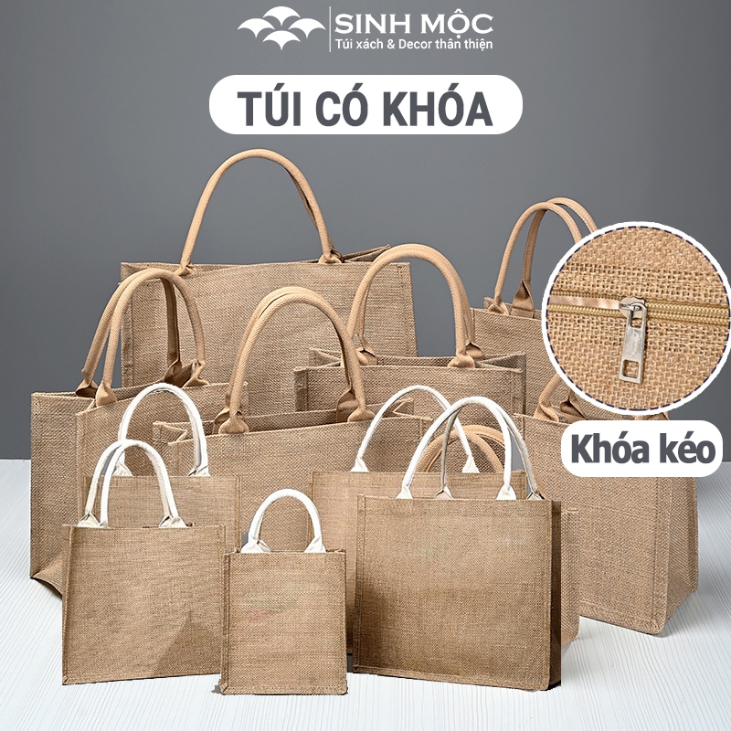 Túi đay cỡ to, túi cỡ lớn có khóa - M3603B (có khóa)