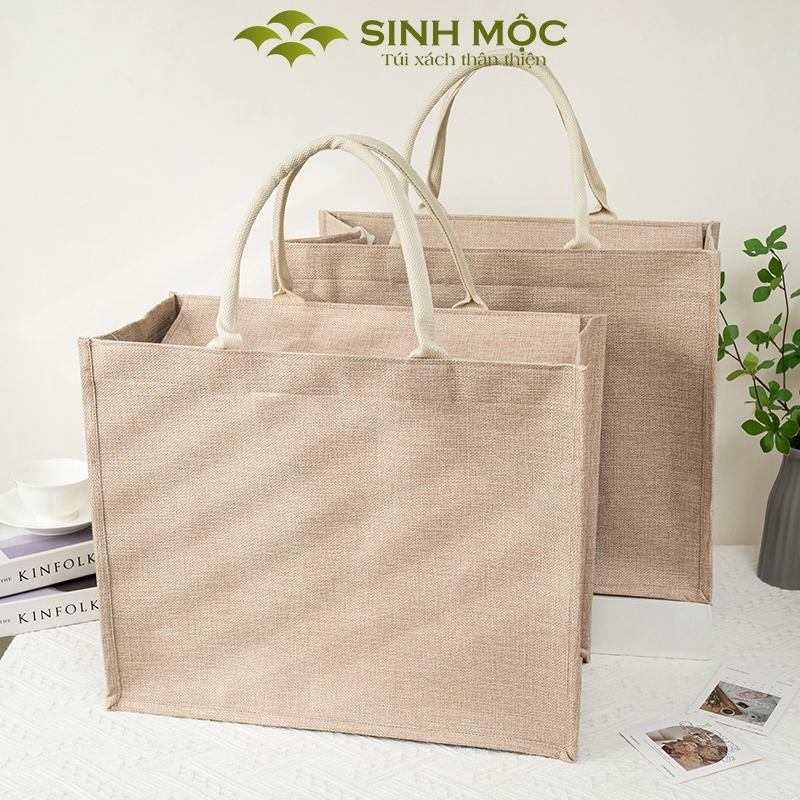 Túi đay linen, túi cói, túi xách, túi đi biển - M3301 (Đay linen)