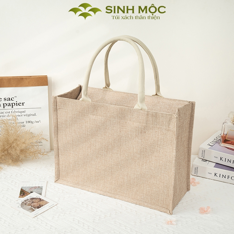 Túi đay linen, túi cói, túi xách, túi đi biển - M3301 (Đay linen)