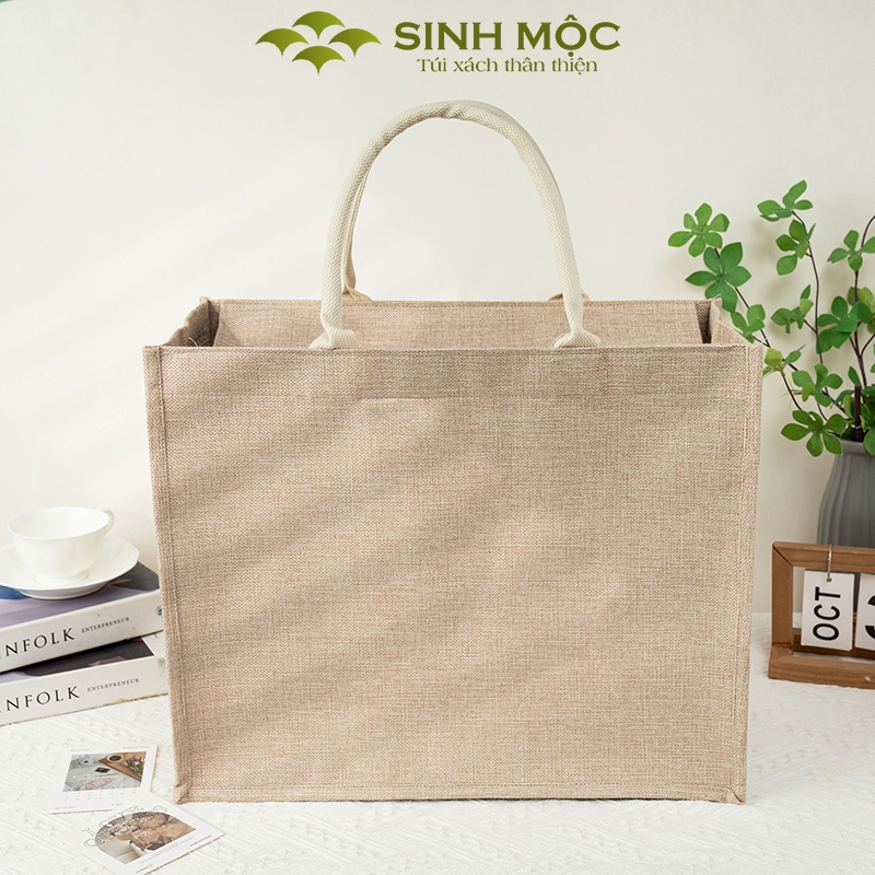 Túi đay linen, túi cói, túi xách, túi đi biển - M3301 (Đay linen)