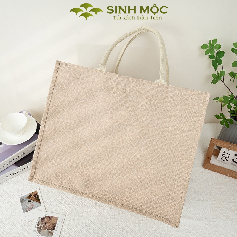 Túi đay linen, túi cói, túi xách, túi đi biển - M3301 (Đay linen)