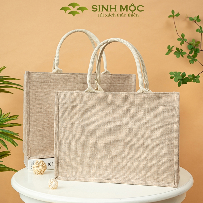 Túi cói, túi vải đay, túi xách, túi vải bố, túi đi biển - M3301 (Đay linen)