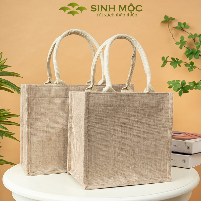 Túi cói, túi vải đay, túi xách, túi vải bố, túi đi biển - M3301 (Đay linen)